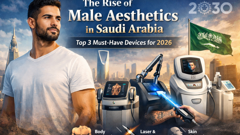 Male aesthetic devices trend in KSA 2026 by Aramed KSA